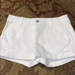 White Midi Khaki Shorts